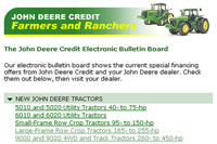 The John Deere Credit Electronic Bulletin Board